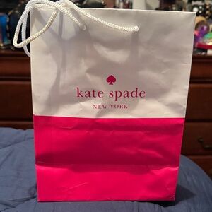 Kate Spade Fuchsia and White Tote